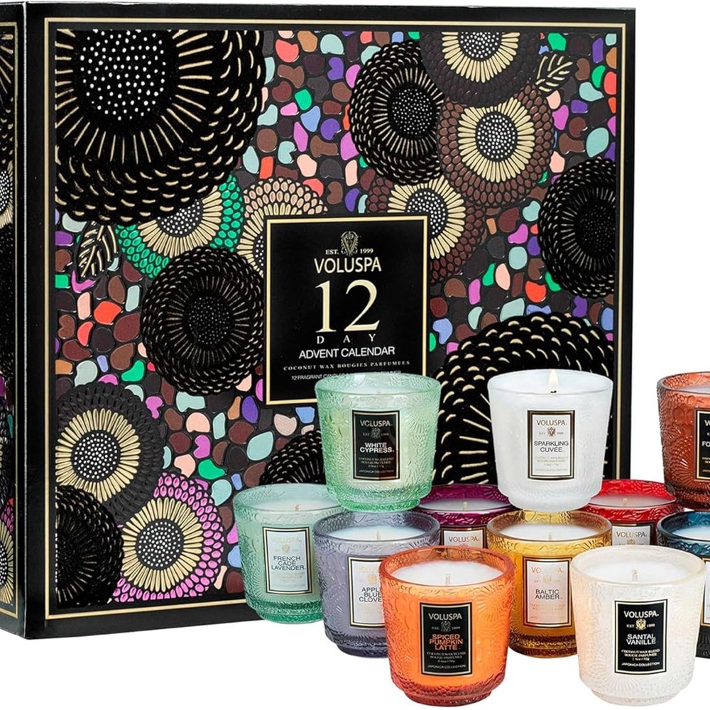 Voluspa 12-Piece Advent Calendar Candle Set - Multicolor - Brand New. Never used
